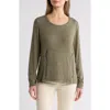 By Design Mavis Zip Pocket Pullover In Olive