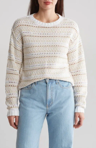 By Design May Tonal Sweater In Bright White/ Almond Milk