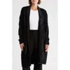 By Design Mina Open Front Eyelash Cardigan In Blue
