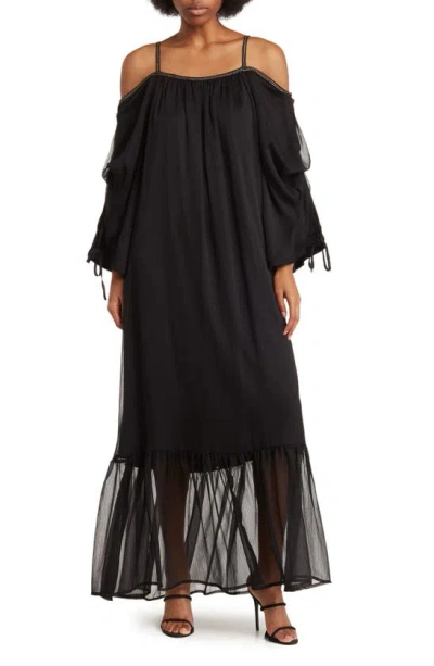 By Design Mira Cold Shoulder Maxi Dress In Black