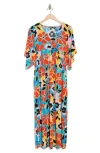 By Design Molly Maxi Dress In Red Blue Combo