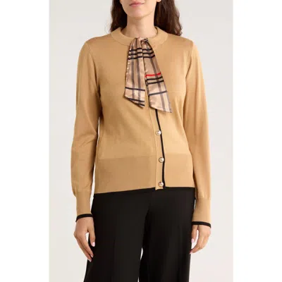 By Design Nora Scarf Cardigan In Brown