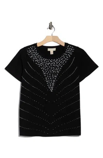 By Design Odelia Embellished T-shirt In Black