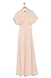 By Design Paige Dolman Sleeve Satin Dress In Pink