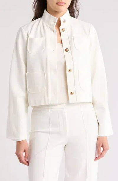 By Design Paris Ponte Jacket In Gardenia