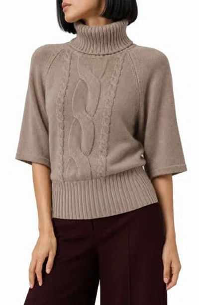 By Design Paula Cable Dolman Sweater In Tapioca Heather