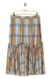 By Design Playa Plaid Maxi Skirt In Green