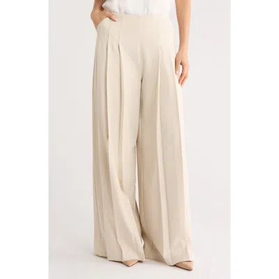 By Design Plymouth Pleated Wide Leg Pants In Neutral