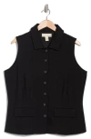 By Design Ponte Vest In Black