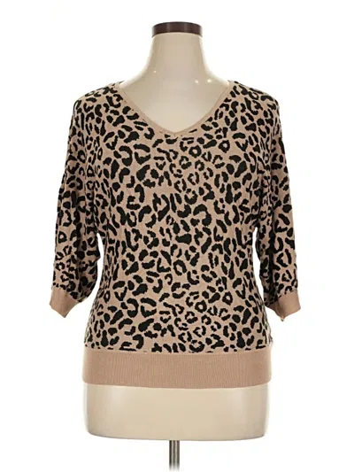 Pre-owned By Design Pullover Sweater In Tan