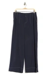 By Design Rabanne Crop Wide Leg Pants In Blue