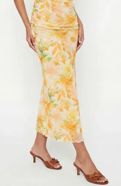 By Design Raya Floral Midi Skirt In Multi