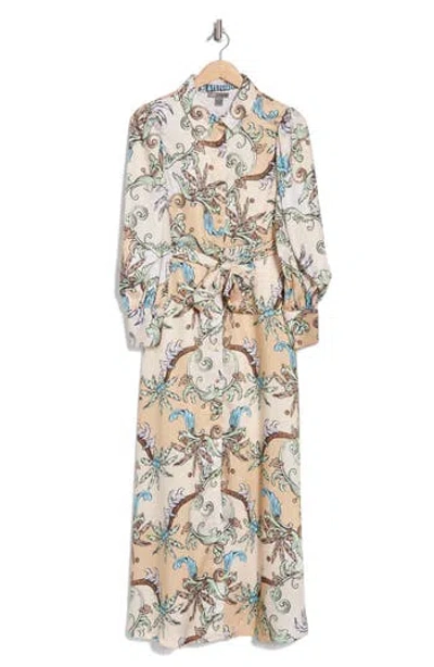 By Design Rebel Twill Maxi Dress In Coconut Floral