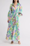 By Design Rebel Twill Maxi Dress In Fiesta Palm