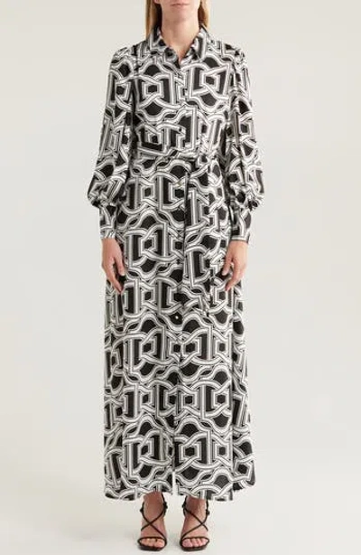 By Design Rebel Twill Maxi Dress In Framed Geo