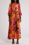 By Design Rebel Twill Maxi Dress In Retro Floral
