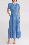 By Design Rio Crepe Maxi Dress In Dutch Blue