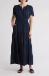 By Design Rio Crepe Maxi Dress In Navy Blazer