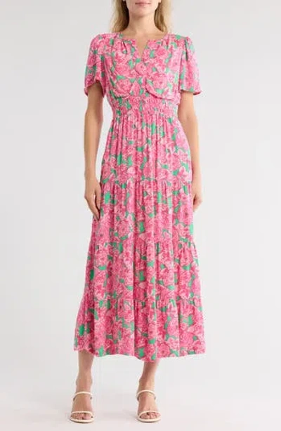 By Design Rio Short Sleeve Tiered Maxi Dress