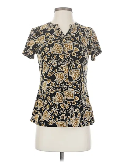 Pre-owned By Design Short Sleeve Blouse In Gold