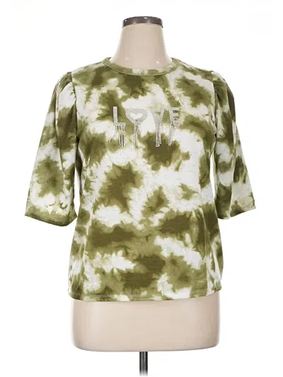 Pre-owned By Design Short Sleeve Blouse In Green