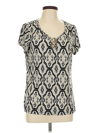Pre-owned By Design Short Sleeve Blouse In Ivory