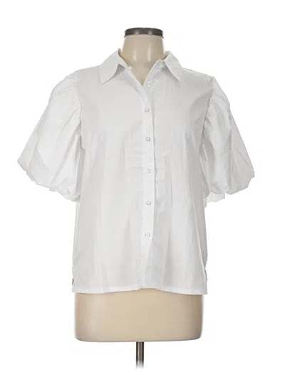 By Design Short Sleeve Blouse In White