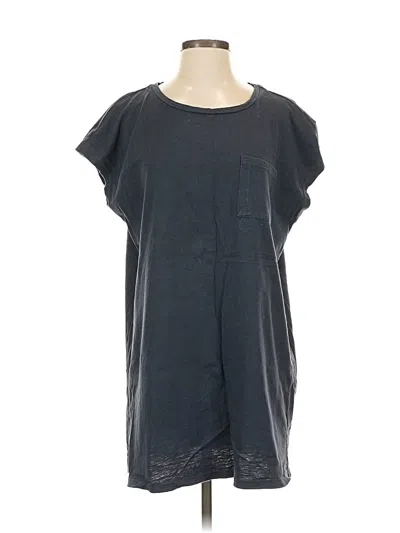 Pre-owned By Design Short Sleeve Top Gray Scoop Neck Tops