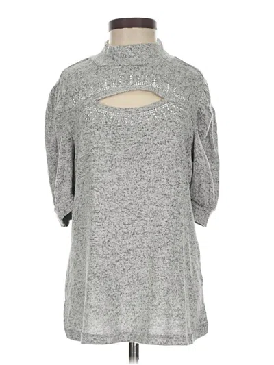 Pre-owned By Design Short Sleeve Turtleneck In Gray