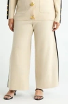 By Design Side Stripe Pull-on Pants In White