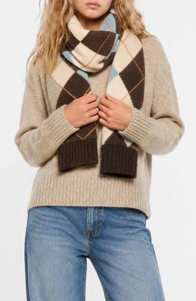 By Design Simone Crewneck Sweater & Scarf Set In Tapioca Heather