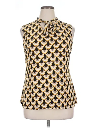 Pre-owned By Design Sleeveless Blouse In Gold