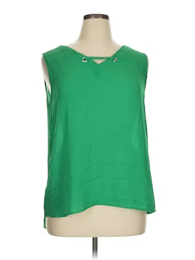 Pre-owned By Design Sleeveless Blouse In Green