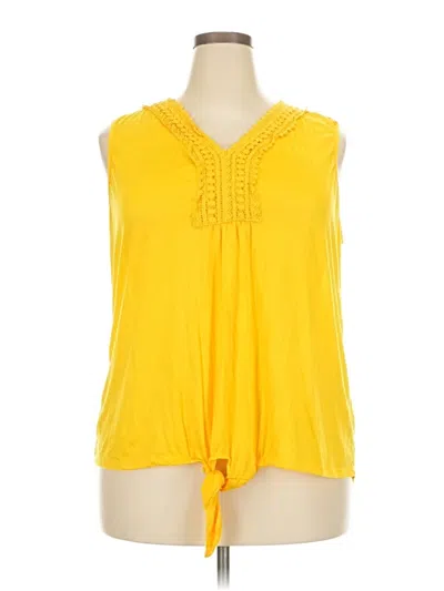 Pre-owned By Design Sleeveless Blouse In Yellow