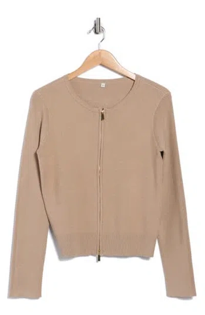 By Design Tatum Zip Cardigan In Pink