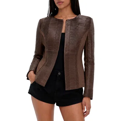 By Design Trinity Faux Leather Jacket In Chestnut