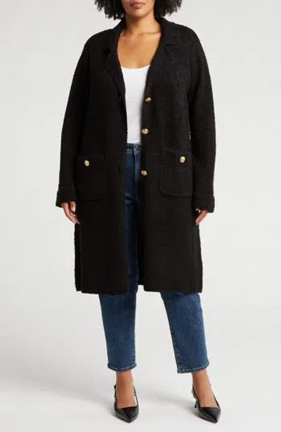 By Design Whitney Bouclé Cardigan In Black