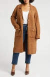By Design Whitney Bouclé Cardigan In Camel