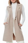 By Design Whitney Longline Vest In Tapioca Heather