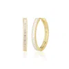 By Eda Dogan Women's Baguette Stone Gold Hoop Earring In Gold