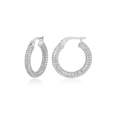 By Eda Dogan Women's Daphne Gold Medium Hoop Earring Silver