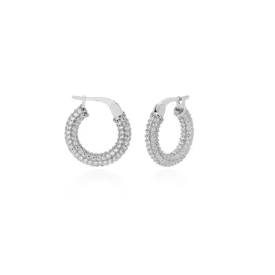By Eda Dogan Women's Daphne Gold Small Hoop Earring Silver
