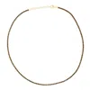 By Eda Dogan Women's Gold / Black Black Baguette Stone Tennis Necklace Gold