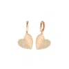 By Eda Dogan Women's Ridge Heart Drop Hoop Earring Gold In Gold