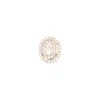 By Eda Dogan Women's Silver Luna Halo Pearl Studs Earring