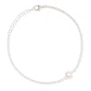 By Eda Dogan Women's Silver Pearl Glow Minimalist Bracelet