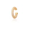 By Eda Dogan Women's Single Gold Paved Sliding Ear Cuff