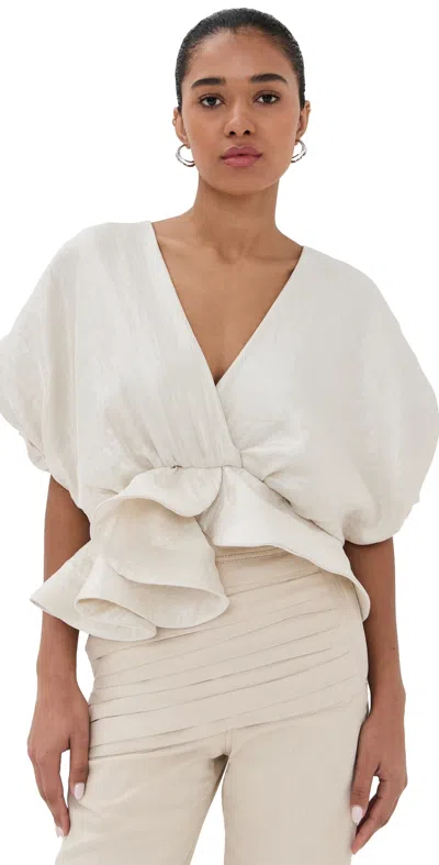 By Efrain Mogollon Aurora Top Pearl White