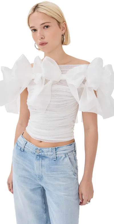 By Efrain Mogollon Lacitos Organza Top Off White