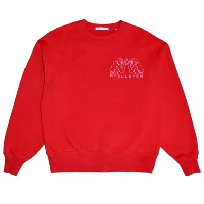 By Elleven Women's  - The Mila Oversized Sweatshirt In Red With Pink Twins